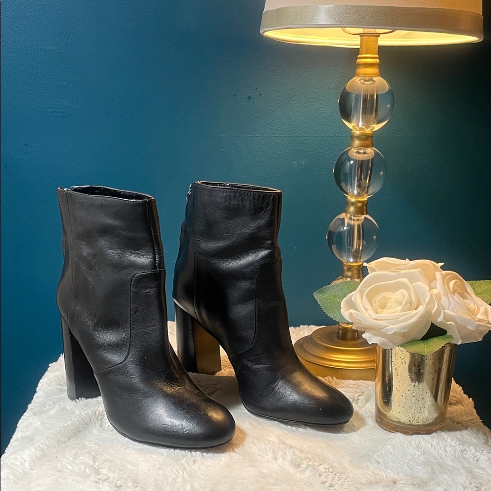 French Connection Black Heeled Boots